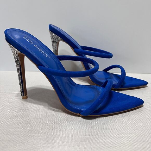 Cape Robbin Spruce Rhinestone Stiletto Heels in Lover Boy Blue Women's Size 9M - Picture 5 of 10